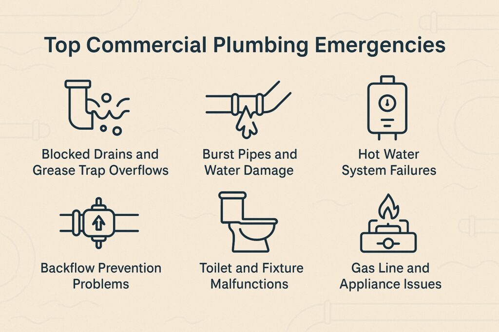 Common Commercial Plumbing Issues That Require Emergency Plumbers