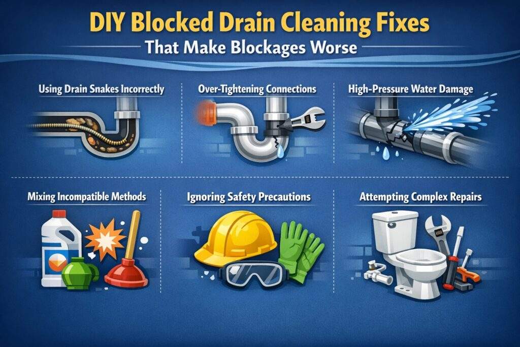 DIY Blocked Drain Cleaning Fixes That Make Blockages Worse