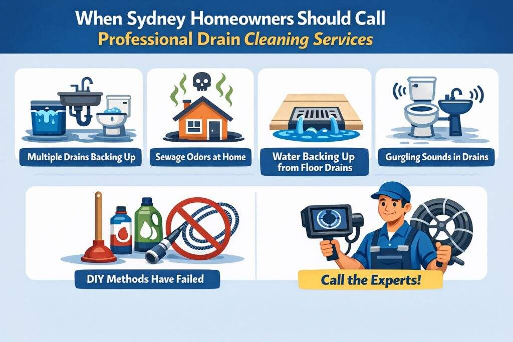 When Sydney Homeowners Should Call Professional Drain Cleaning Services