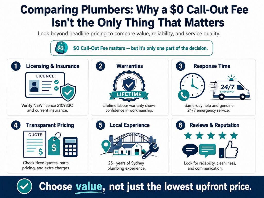 Comparing Plumbers: Why a $0 Call-Out Fee Isn't the Only Thing That Matters