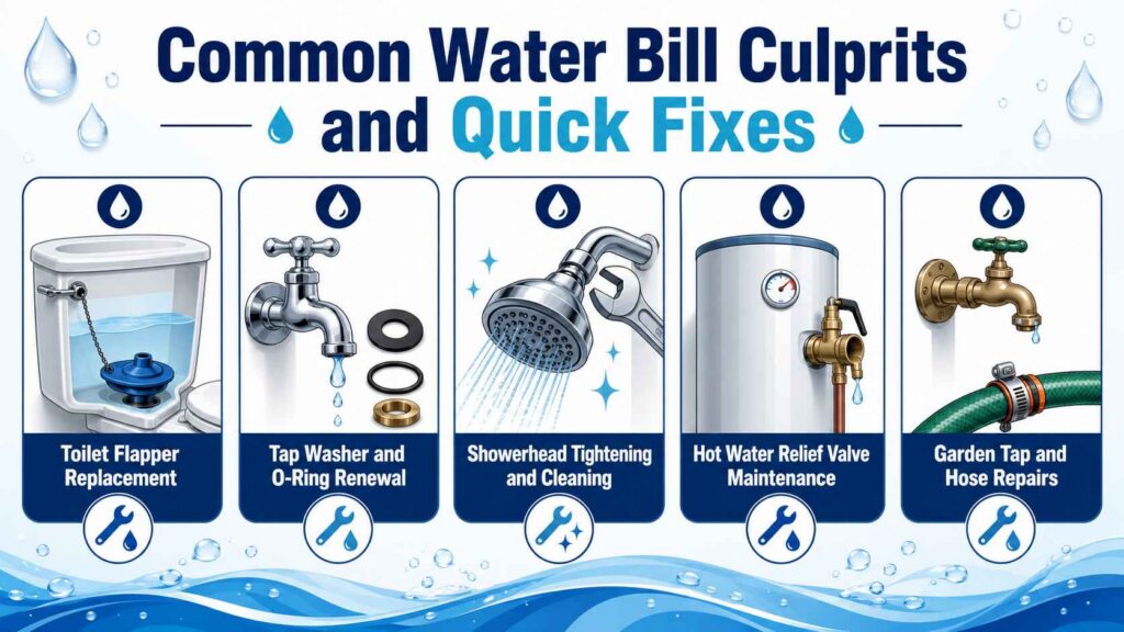Common Water Bill Culprits and Quick Fixes