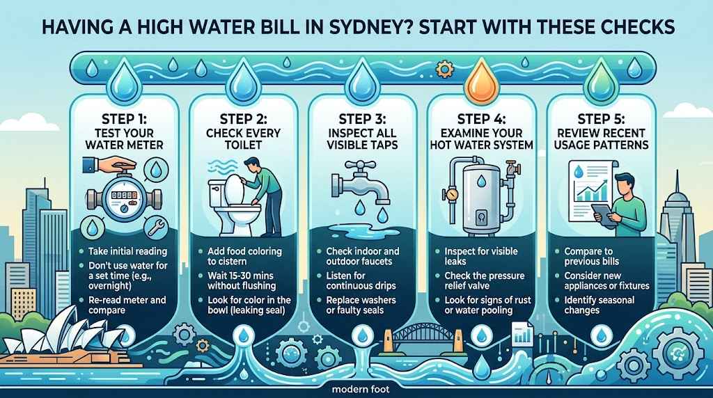 Have a High Water Bill in Sydney? Start with These Checks