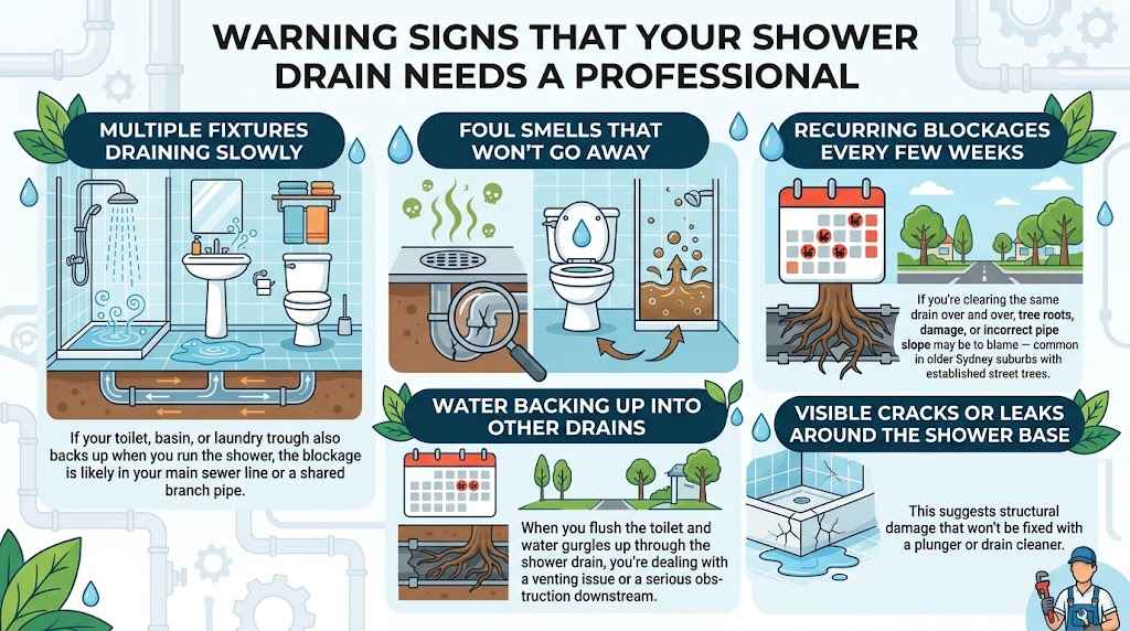 Warning Signs That Your Shower Drain Needs a Professional