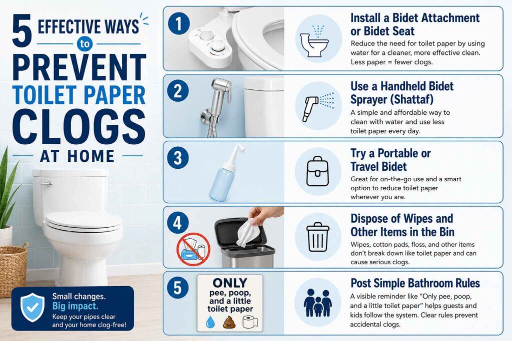 5 Effective Ways to Prevent Toilet Paper Clogs at Home