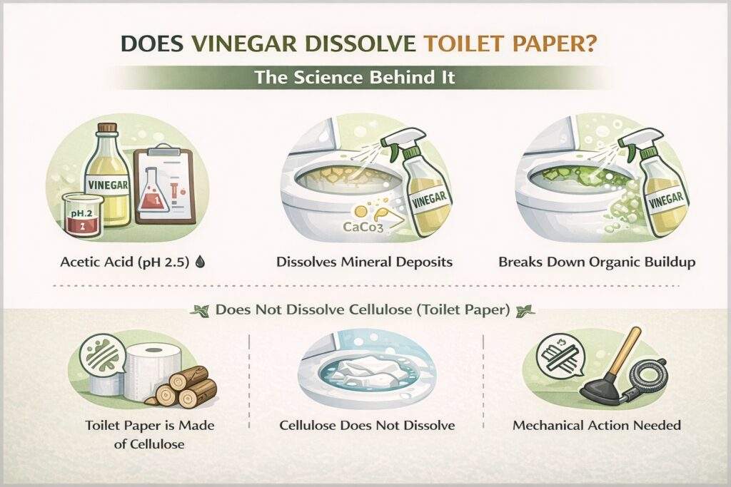 Does Vinegar Dissolve Toilet Paper? The Science Behind It