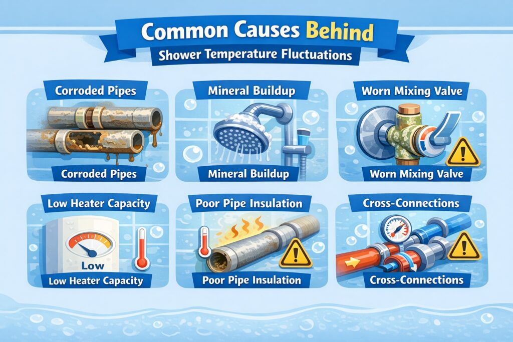 Common Causes Behind Shower Temperature Fluctuations
