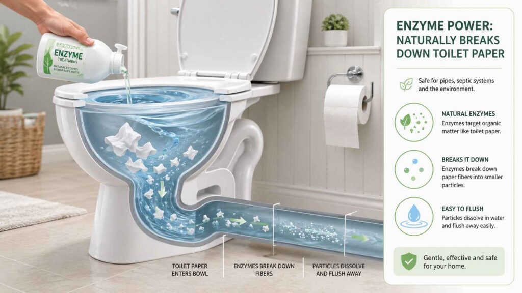 Enzyme Based Treatments for Toilet Paper Breakdown