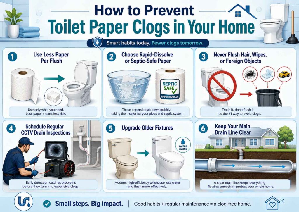 How to Prevent Toilet Paper Clogs in Your Home