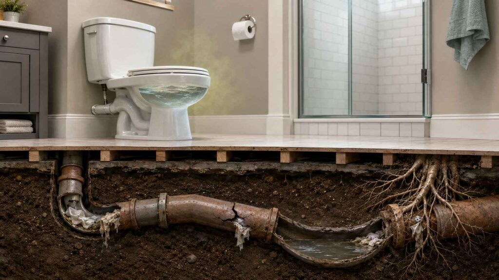 Underlying Pipe Damage or Poor Installation
