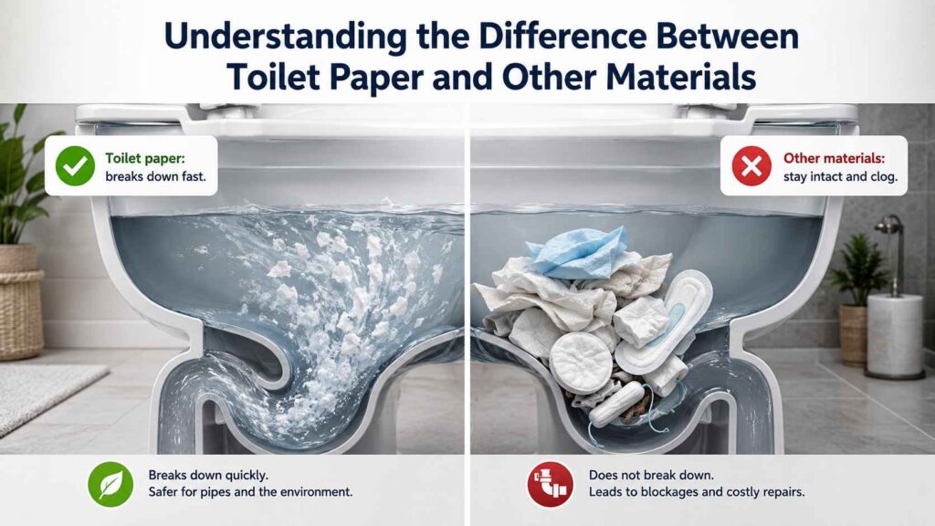 Understanding the Difference Between Toilet Paper and Other Materials