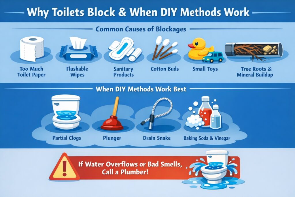 Why Toilets Block and When DIY Methods Work