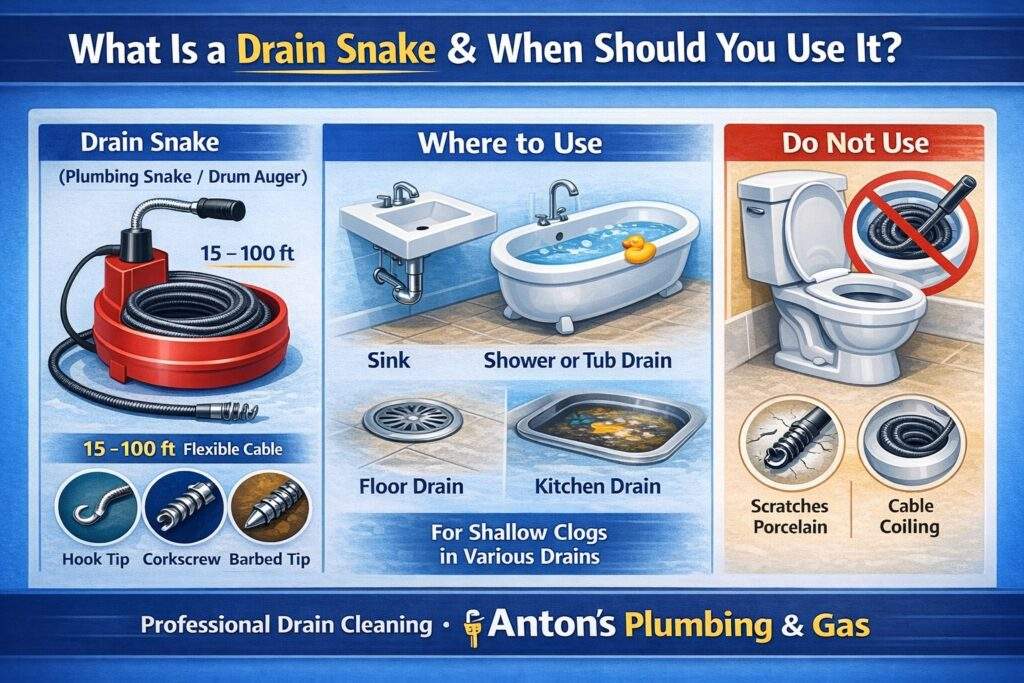 What Is a Drain Snake and When Should You Use It?