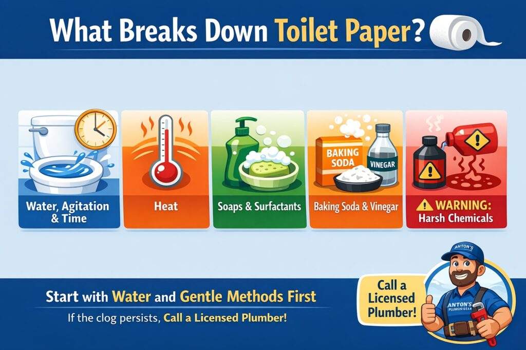 What actually breaks down Toilet Paper?