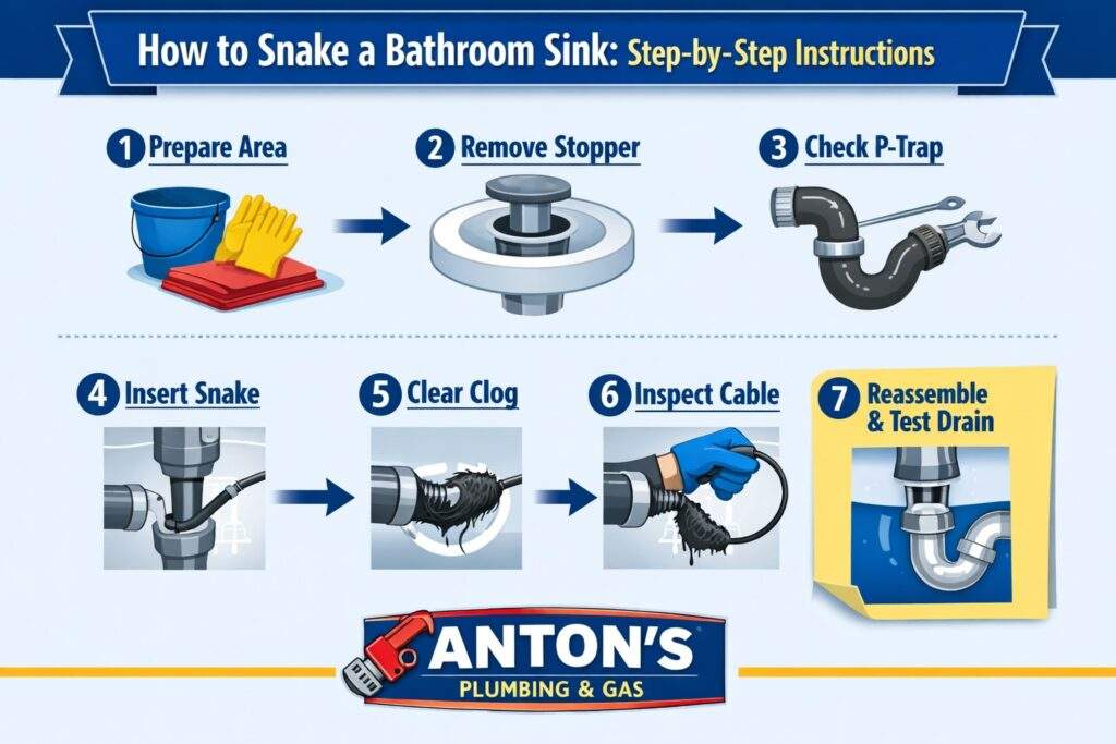 How to Snake a Bathroom Sink: Step-by-Step Instructions