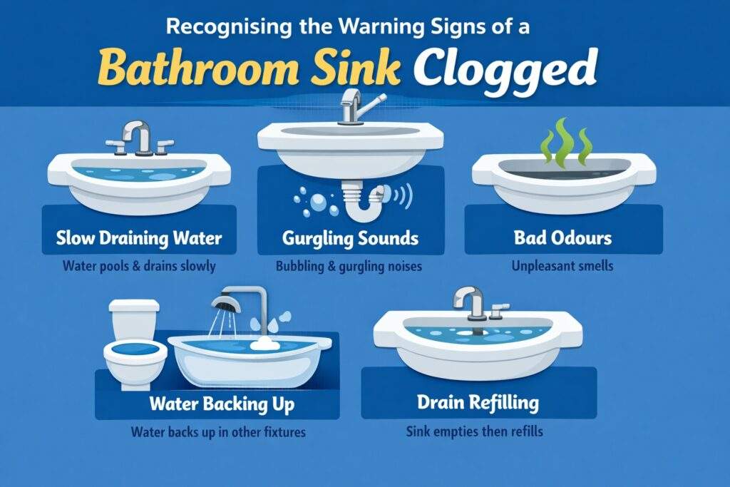 Recognising the Warning Signs of a Bathroom Sink Clogged