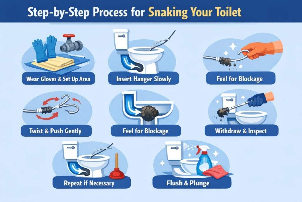 Step-by-Step Process for Snaking Your Toilet
