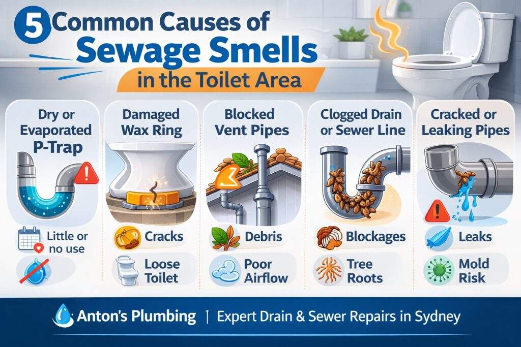 Why Your Toilet Smells Like Sewage: The Root Causes