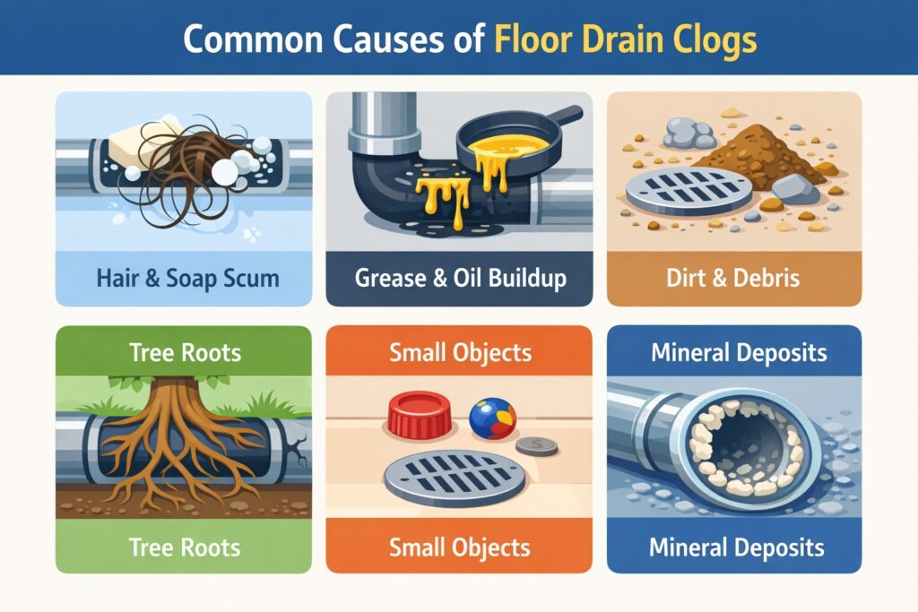 What Causes a Floor Drain to Become Clogged?