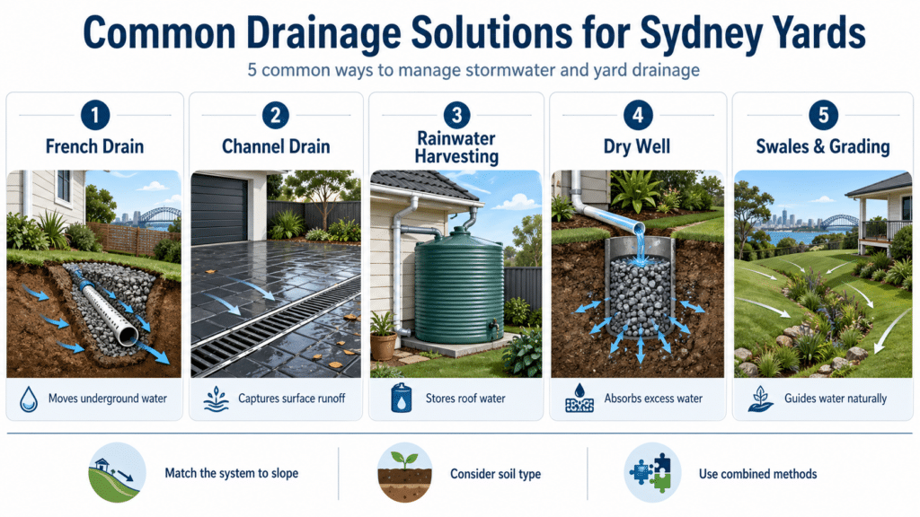 Common Drainage Solutions for Sydney Yards