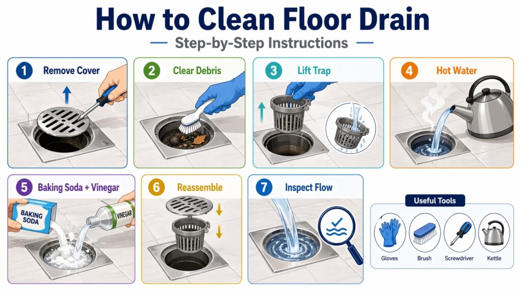 How to Clean Floor Drain: Step-by-Step Instructions