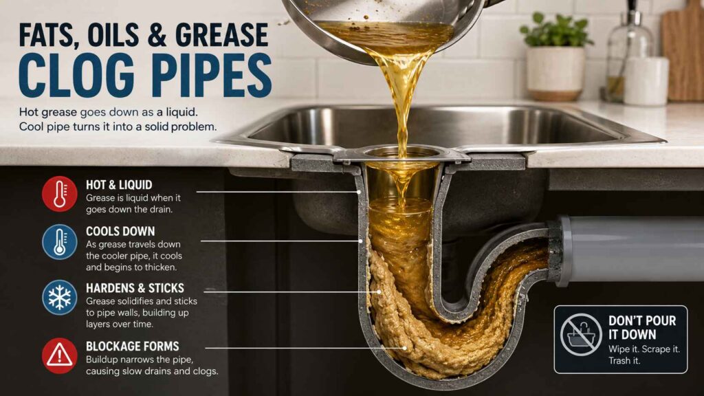 Why Fats Oils and Grease Create a Fat Clogged Sink