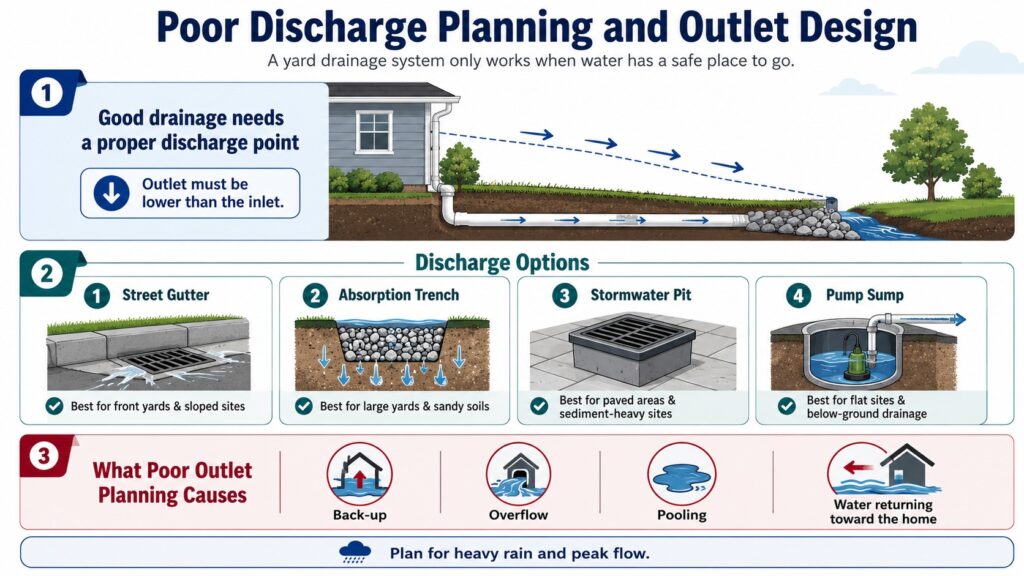 5. Poor Discharge Planning and Outlet Design