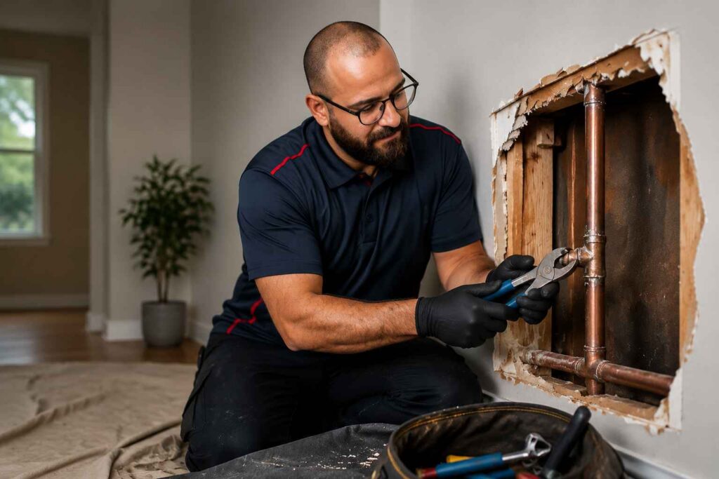 How We Fix a Leaking Pipe Inside Your Wall