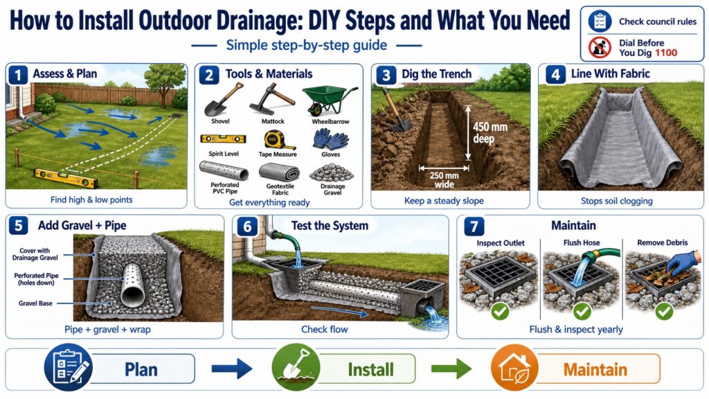 How to Install Outdoor Drainage: DIY Steps and What You Need