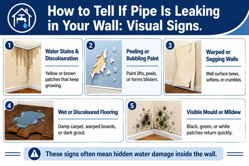 How to Tell If Pipe Is Leaking in Your Wall Visual Signs