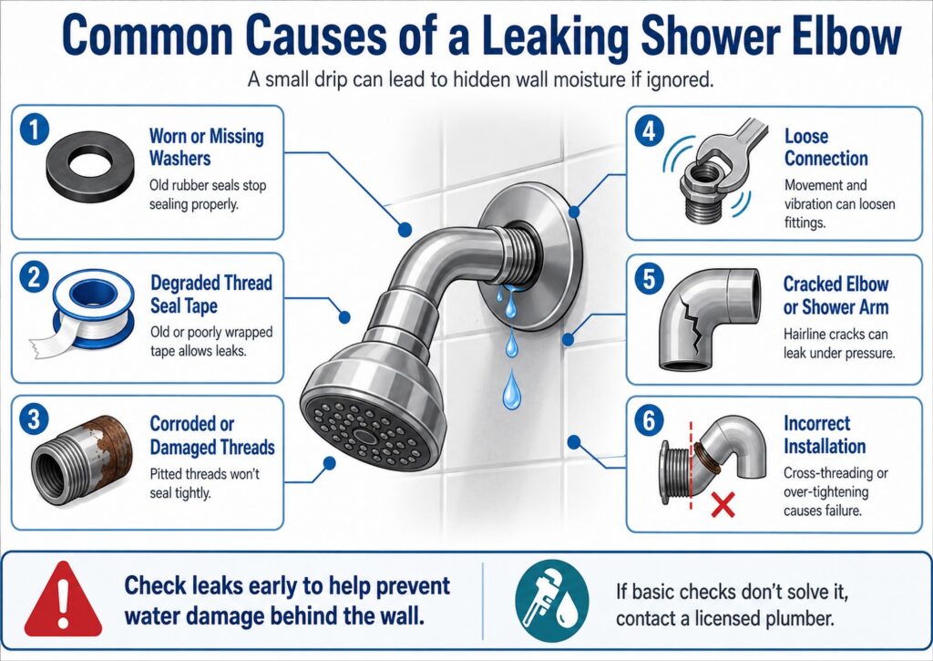 Common Causes of a Leaking Shower Elbow