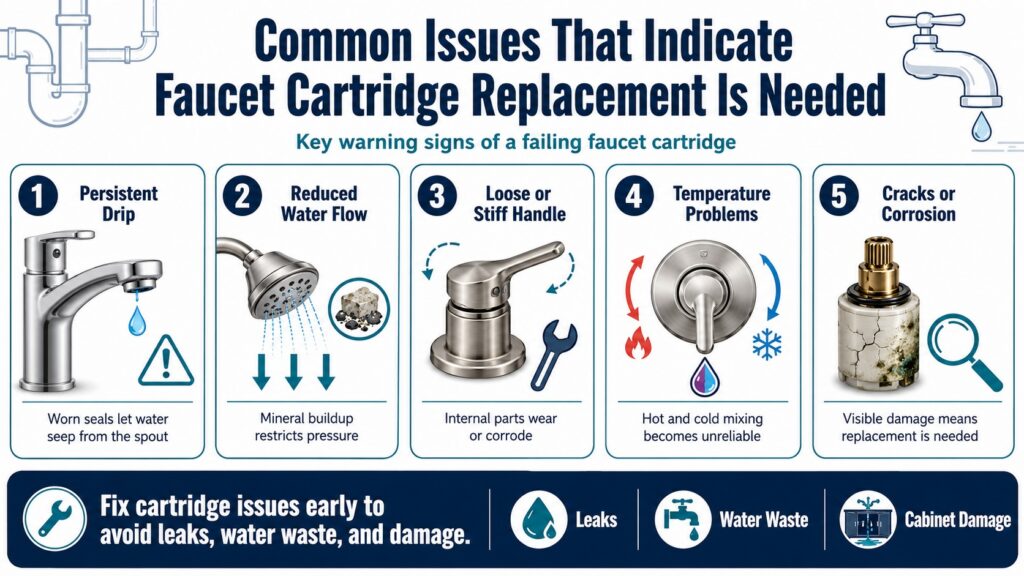 Common Issues That Indicate Faucet Cartridge Replacement Is Needed