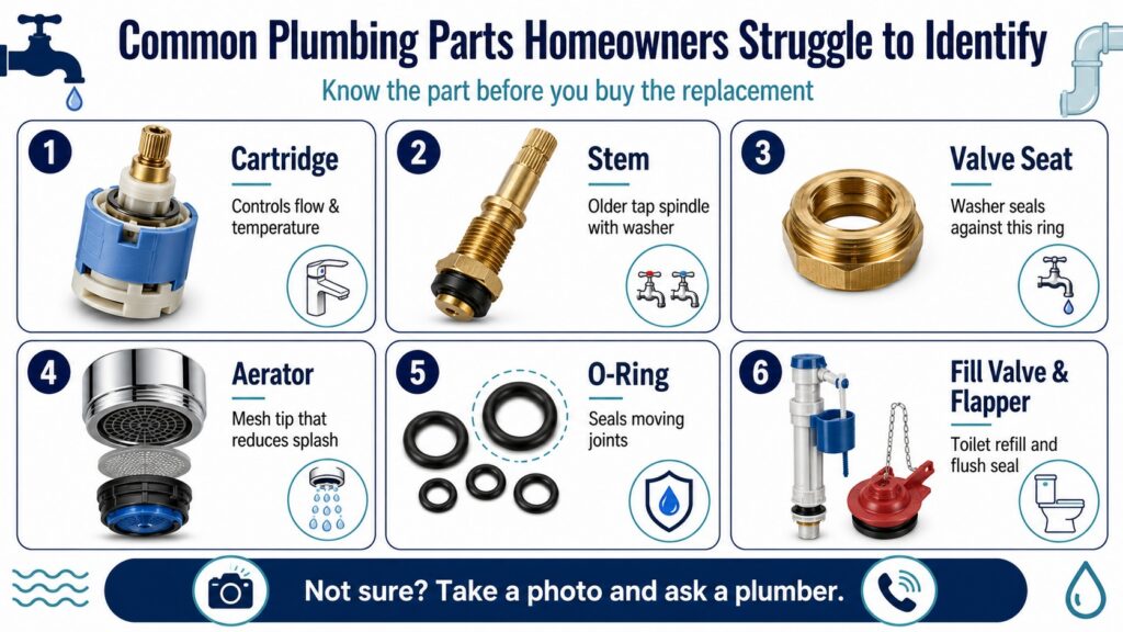 Common Plumbing Parts Homeowners Struggle to Identify