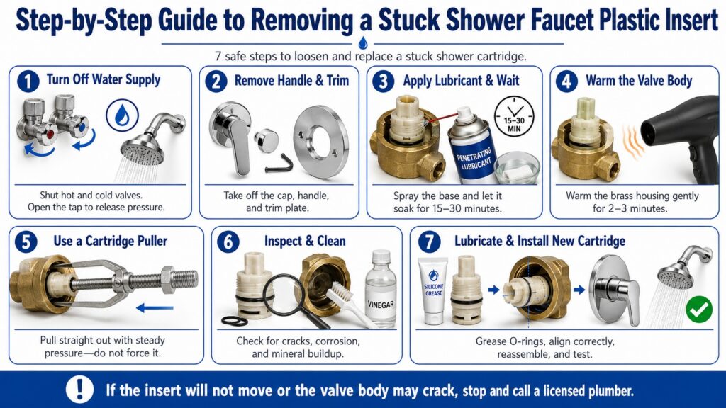 Step-by-Step Guide to Removing a Stuck Shower Faucet Plastic Insert
