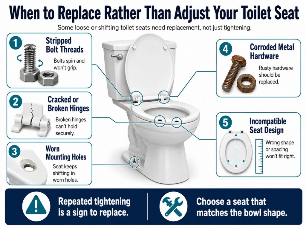 When to Replace Rather Than Adjust Your Toilet Seat