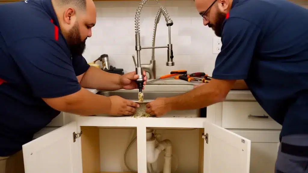 Professional plumbing service image for Understanding Why Kitchen Faucet Hose Attachments Seize