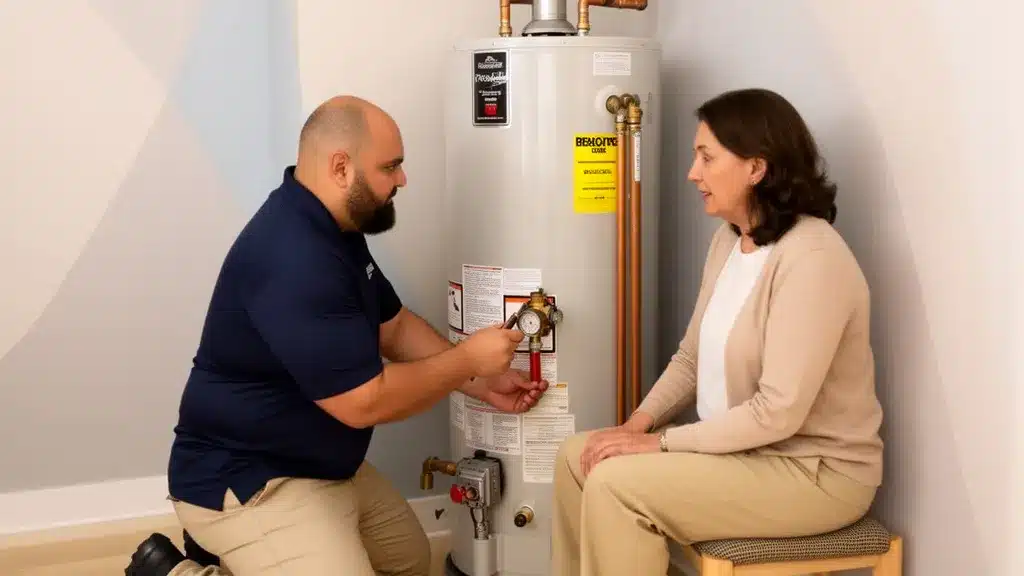 Professional service image for What Is a Water Heater Service Valve