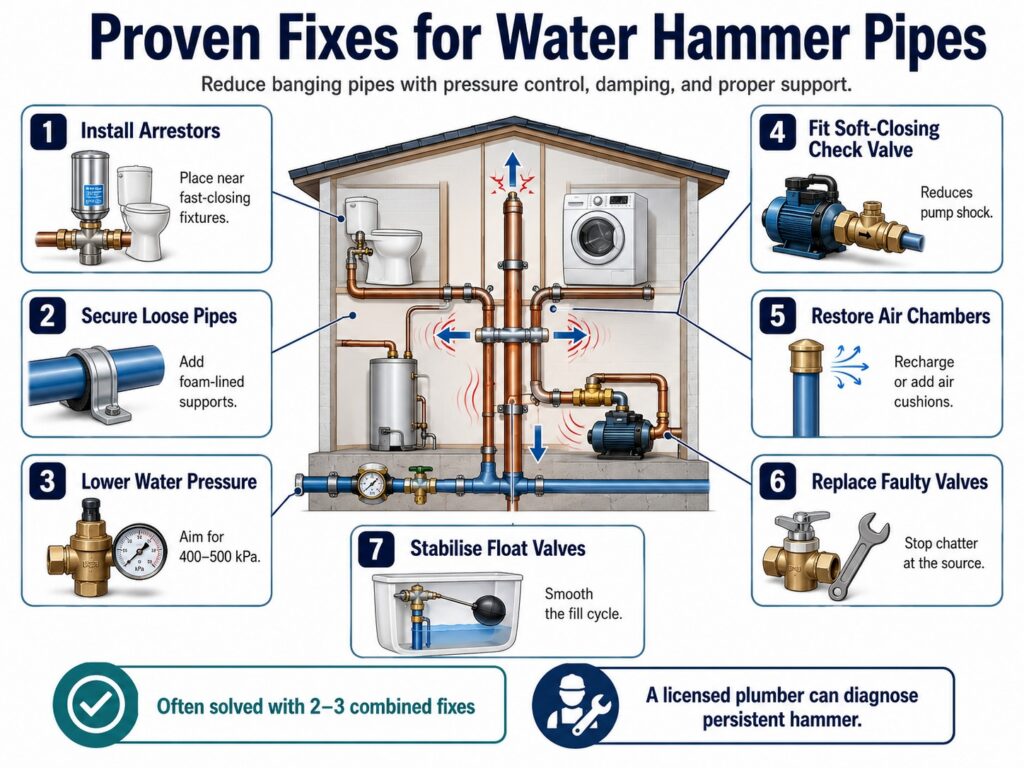 Proven Fixes for Water Hammer Pipes