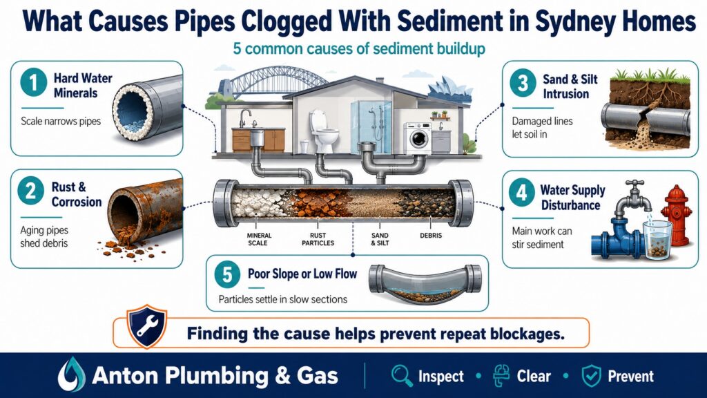 What Causes Pipes Clogged With Sediment in Sydney Homes