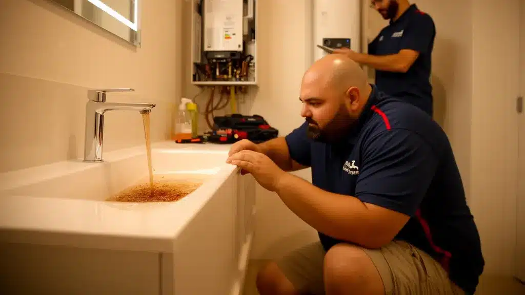 Professional service image for What Causes Brown Water Coming From Hot Water Tap