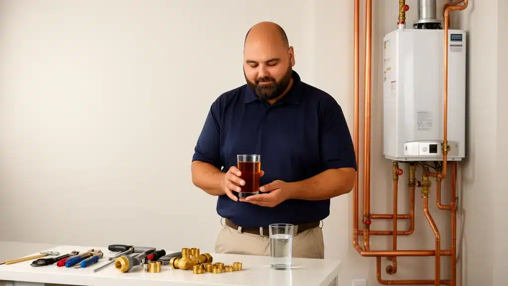 Professional service image for Why Hot Water Coming Out Brown Is Different From Tap Water Coming Out Brown